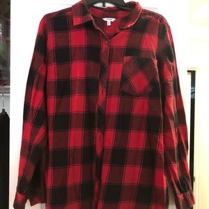 Ladies Sonoma Red & Black Flannel Shirt